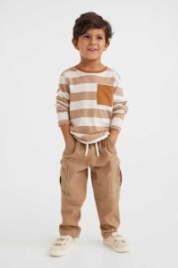 H&M 2-pack Baumwoll Cargo Hose Kinder Khaki Grün Beige | QOU-014853