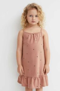 H&M 2-pack Baumwoll Kurzes Kleid Kinder Schwarz Weiß | FQX-395802