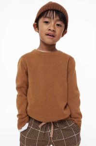 H&M 2-pack Baumwoll Pullover Kinder Dunkelbeige Navy Blau | FIH-630745