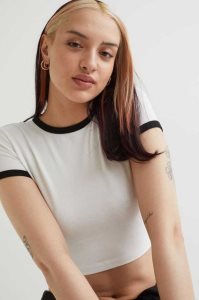 H&M 2-pack Crop T-shirts Oberteile Damen Weiß | ALJ-362710