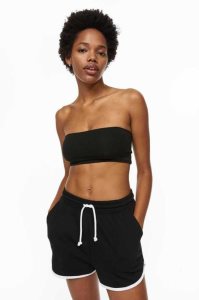 H&M 2-pack Crop Tube Oberteile Damen Rosa Hellblau | DVP-325418