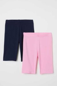 H&M 2-pack Cycling Kurze Hose Kinder Dunkelbeige Rosa Leopard | RAE-415780
