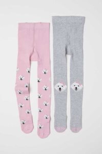 H&M 2-pack Fine-knit Strumpfhose Kinder Hellbeige Leopard | ZID-974528