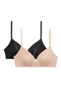 H&M 2-pack Gepolstert Microfiber Bras Unterwäsche Damen Grau Weiß | LXC-306821