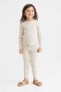 H&M 2-pack Gerippt Baumwoll Leggings Kinder Dunkelbeige | CWJ-675928
