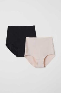 H&M 2-pack Invisible Light Shaping Briefs Unterwäsche Damen Schwarz | REX-105782
