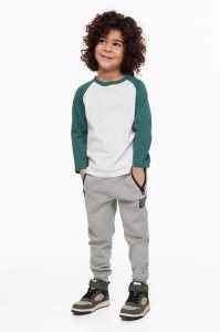 H&M 2-pack Jogginghose Kinder Schwarz Grau | HMK-537984