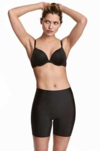 H&M 2-pack No-show Light Shaping Bikers Unterwäsche Damen Schwarz | SUY-043159