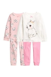 H&M 2-pack Pajamas Jersey Kinder Hellrosa | TNK-724106