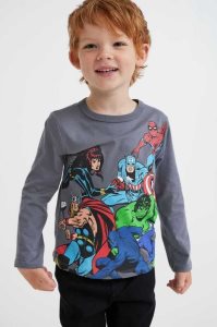 H&M 2-pack Printed Baumwoll Shirts Jersey Kinder Dunkelgrau | BYN-182470