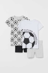 H&M 2-pack Printed Pyjama-paket Kinder Hellblau | GRA-301529