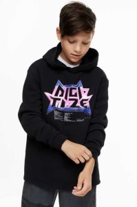 H&M 2-pack Printeds Hoodie Kinder Schwarz | ENI-792830
