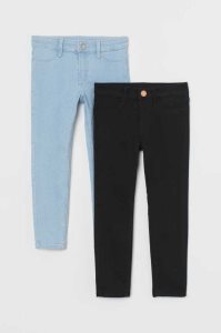 H&M 2-pack Schlank Fit Jeans Kinder Blau Schwarz | VSW-064981
