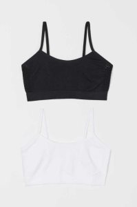H&M 2-pack Seamless Jersey Oberteile Kinder Khaki Grün Rosa | IBZ-196837