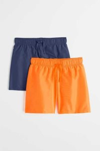 H&M 2-pack Shorts Bademode Kinder Orange Schwarz | TWX-518403