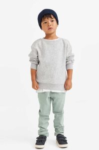 H&M 2-pack Slub Joggers Jersey Kinder Dunkelgrün Hellgrün | BNU-978236