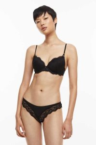 H&M 2-pack Spitze Brazilian Briefs Unterwäsche Damen Dunkelrot | PFB-930284