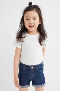 H&M 2-pack Superstretch Denim Kurze Hose Kinder Blau Weiß | KHB-153476