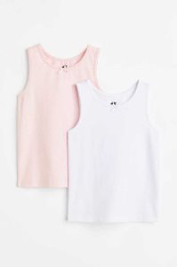 H&M 2-pack Tank Oberteile Kinder Hellrosa | JGA-609312