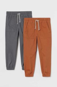 H&M 2-pack Twill Jogginghose Kinder Blau Hellbraun | LAQ-634978