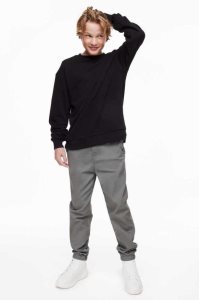 H&M 2-pack Twill Jogginghose Kinder Schwarz Grau | XBG-781054