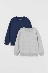 H&M 2-packs Hemd Kinder Schwarz Weiß | MOU-215470