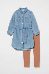 H&M 2-piece Baumwoll Einteiler Kinder Blau Rosa | TOX-849230