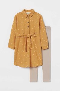 H&M 2-piece Baumwoll Einteiler Kinder Dunkelrosa | YOM-150847