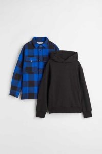 H&M 2-piece Baumwoll Einteiler Kinder Grau | COJ-784031