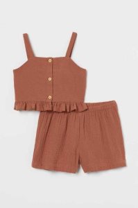 H&M 2-piece Baumwoll Einteiler Kinder Helllila | CHR-892354