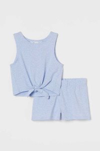 H&M 2-piece Baumwoll Einteiler Kinder Hellrosa Mehrfarbig | DCG-647039
