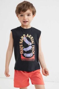 H&M 2-piece Baumwoll Einteiler Kinder Schwarz Orange | ZPF-896407