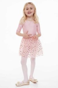 H&M 2-piece Dance Costume Einteiler Kinder Hellrosa Rosa Gold | PGK-902135