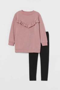 H&M 2-piece Einteiler Kinder Rosa Schwarz | XTG-013986
