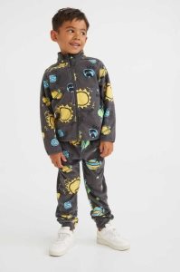 H&M 2-piece Fleece Set Oberbekleidung Kinder Dunkelgrau | ZNF-564312