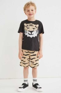 H&M 2-piece Printed Einteiler Kinder Dunkelgrau | CAR-650371
