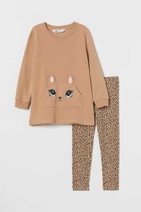 H&M 2-piece Printed Einteiler Kinder Hellgrün Mehrfarbig | AMT-074695