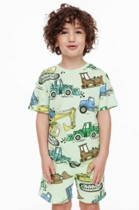H&M 2-piece Printed Einteiler Kinder Hellgrün | YFX-295017