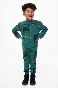 H&M 2-piece Printed Sweatshirt Einteiler Kinder Hellgrau | DZK-917864