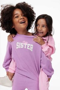H&M 2-piece Printed Sweatshirt Einteiler Kinder Rosa | ILT-847165