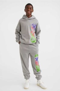 H&M 2-piece Printed Sweatshirt Einteiler Kinder Grau | UEP-964320