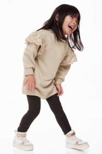 H&M 2-piece Sweatshirt Einteiler Kinder Beige Schwarz | VRB-407932