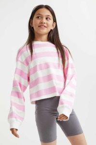 H&M 2-piece Sweatshirt and Bike Shorts Einteiler Kinder Hellblau Grau | ZYR-317098