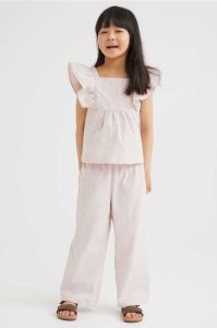 H&M 2-piece Top and Pants Einteiler Kinder Beige Weiß | KNJ-854092