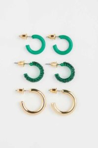 H&M 3 Pairs Hoop Ohrringe Damen Gold Dunkelrosa | KTA-945036