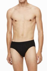 H&M 3-pack Baumwoll Briefs Unterwäsche Herren Schwarz | NOR-478150