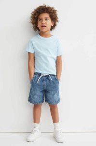 H&M 3-pack Baumwoll Denim Kurze Hose Kinder Dunkelgrau Blau | VCY-256074