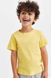 H&M 3-pack Baumwoll Hemd Kinder Hellgrün Gelb Weiß | RYL-456027