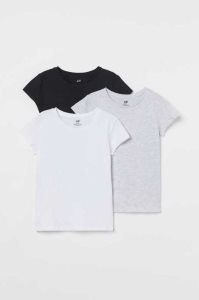 H&M 3-pack Baumwoll Hemd Kinder Hellrosa Helltürkis | BUS-185703