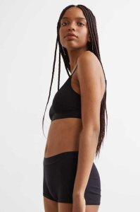 H&M 3-pack Baumwoll Shortie Briefs Unterwäsche Damen Hellgrau Weiß Schwarz | OHT-603981